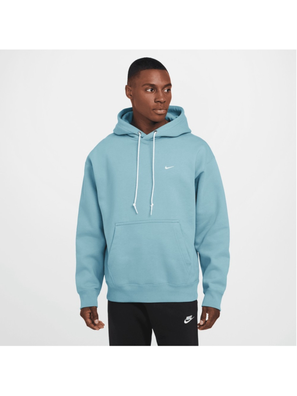 Nike Solo Swoosh NikeLab DX1355-464 Fleece Hoodie Aqua Noise Turquoise Men's S